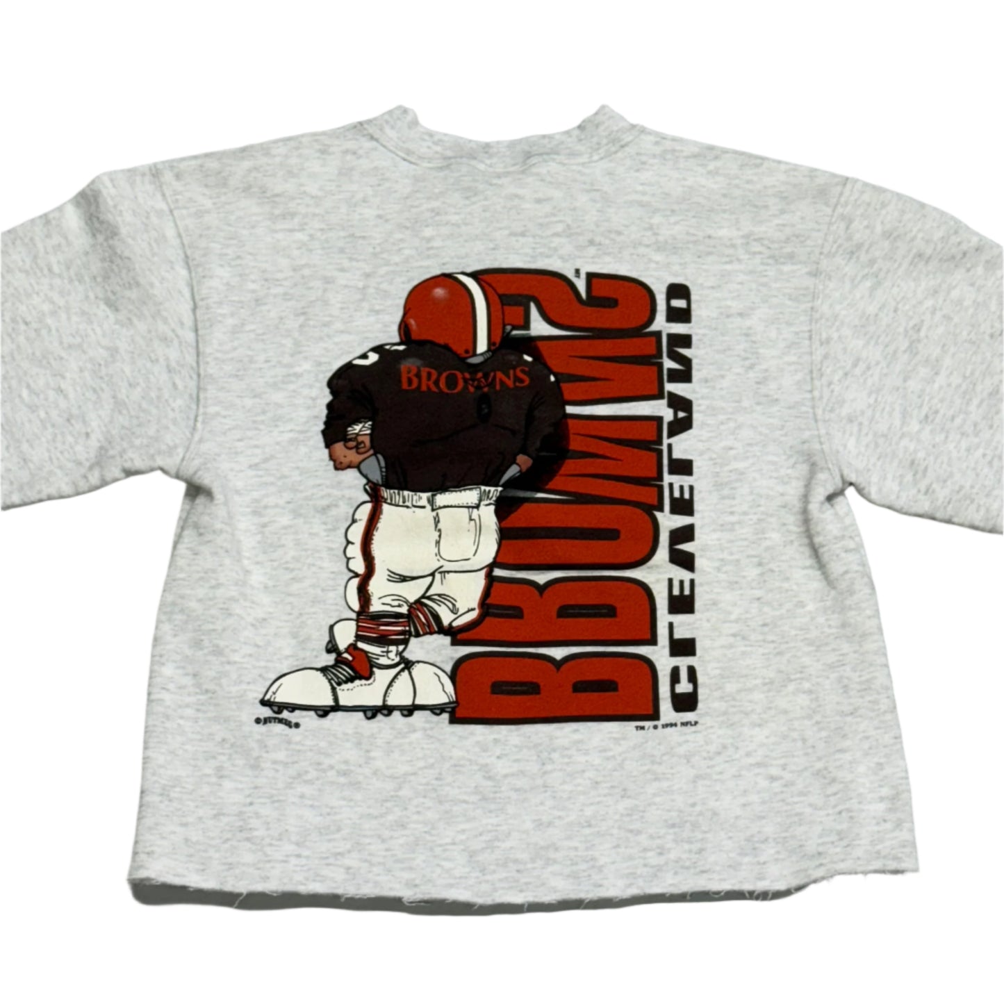 Cleveland Browns, Vintage 1994 Custom Cropped Sweatshirt, Size: Medium