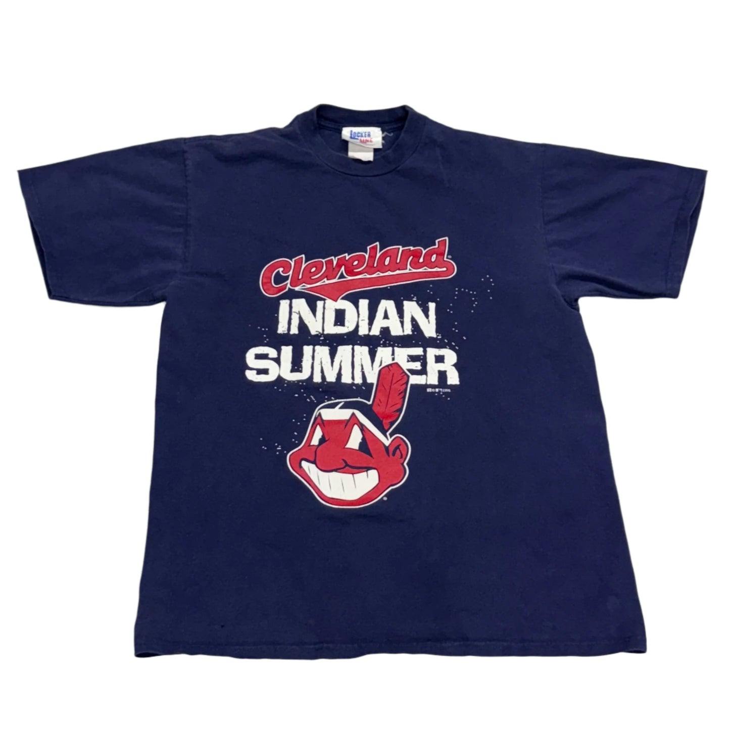 Cleveland Indians, Vintage 1990s Locker Line T-shirt, Size: Large