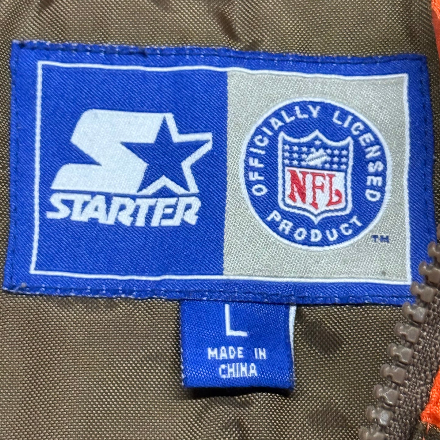 Cleveland Browns, 1990s Starter Puffer Jacket with Hood, Size: Large