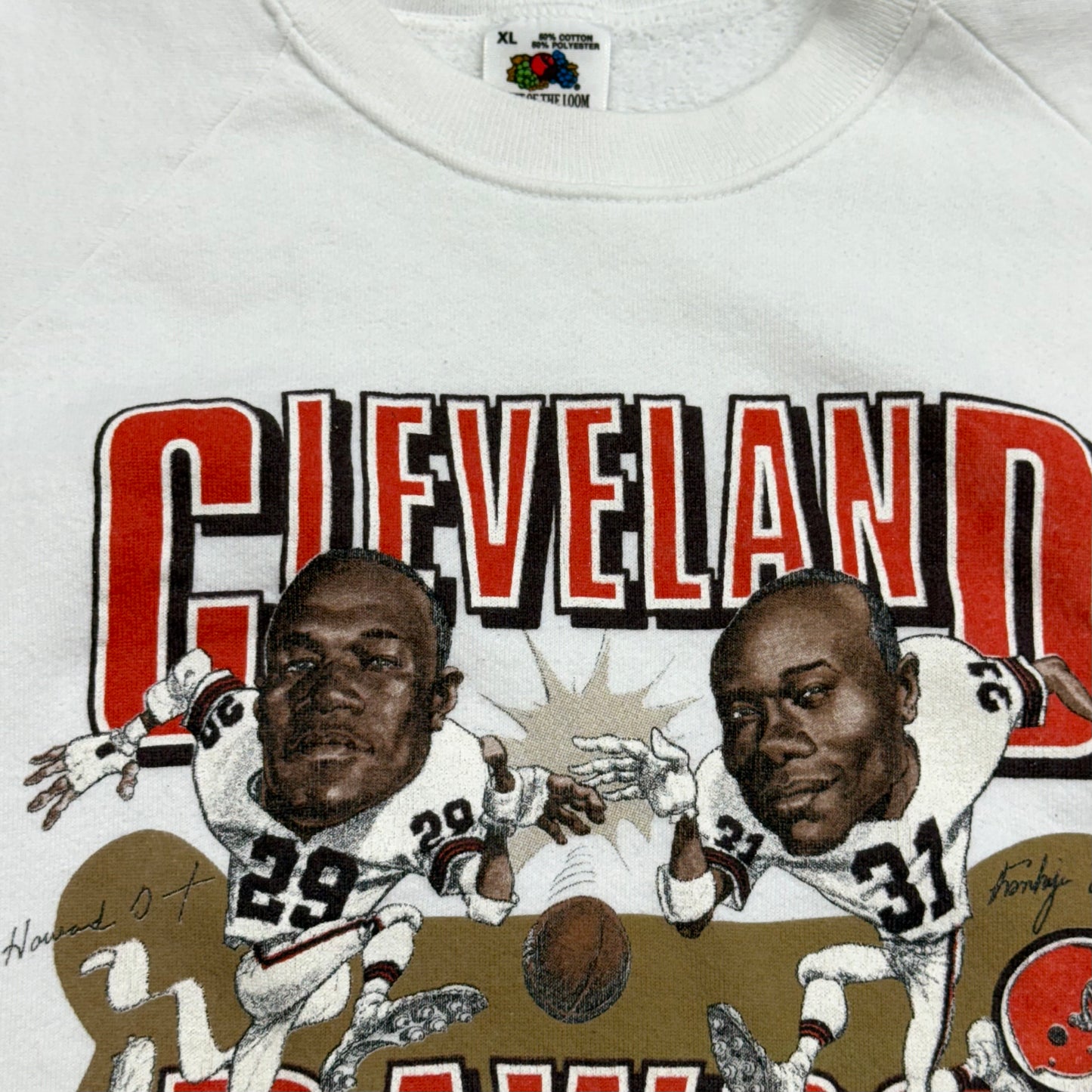 Cleveland Browns, Vintage 1980s “Dawgs” Crewneck Sweatshirt, Size: XL