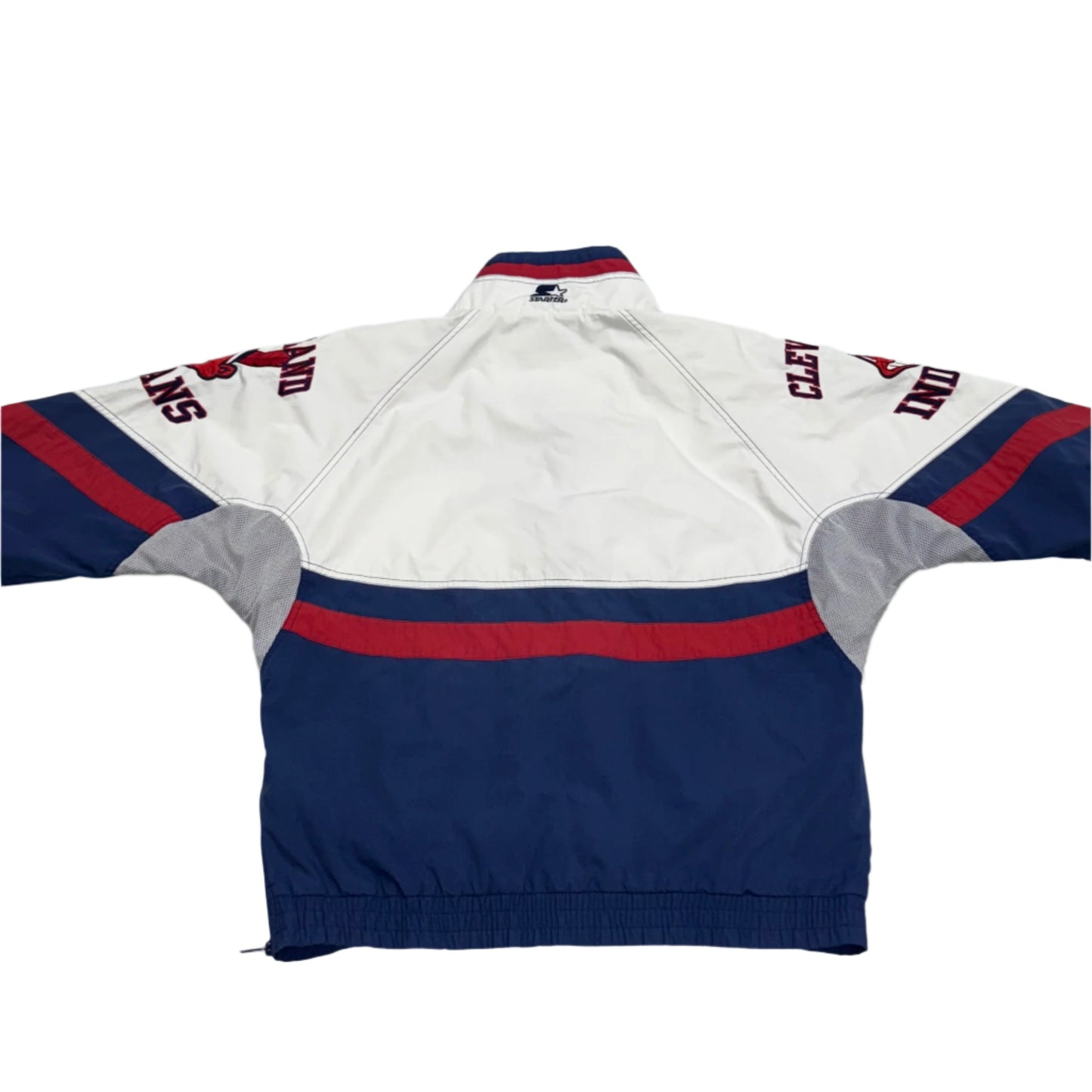 Cleveland Indians, Vintage 1990s Starter 1/4 Zip Windbreaker, Size: Medium
