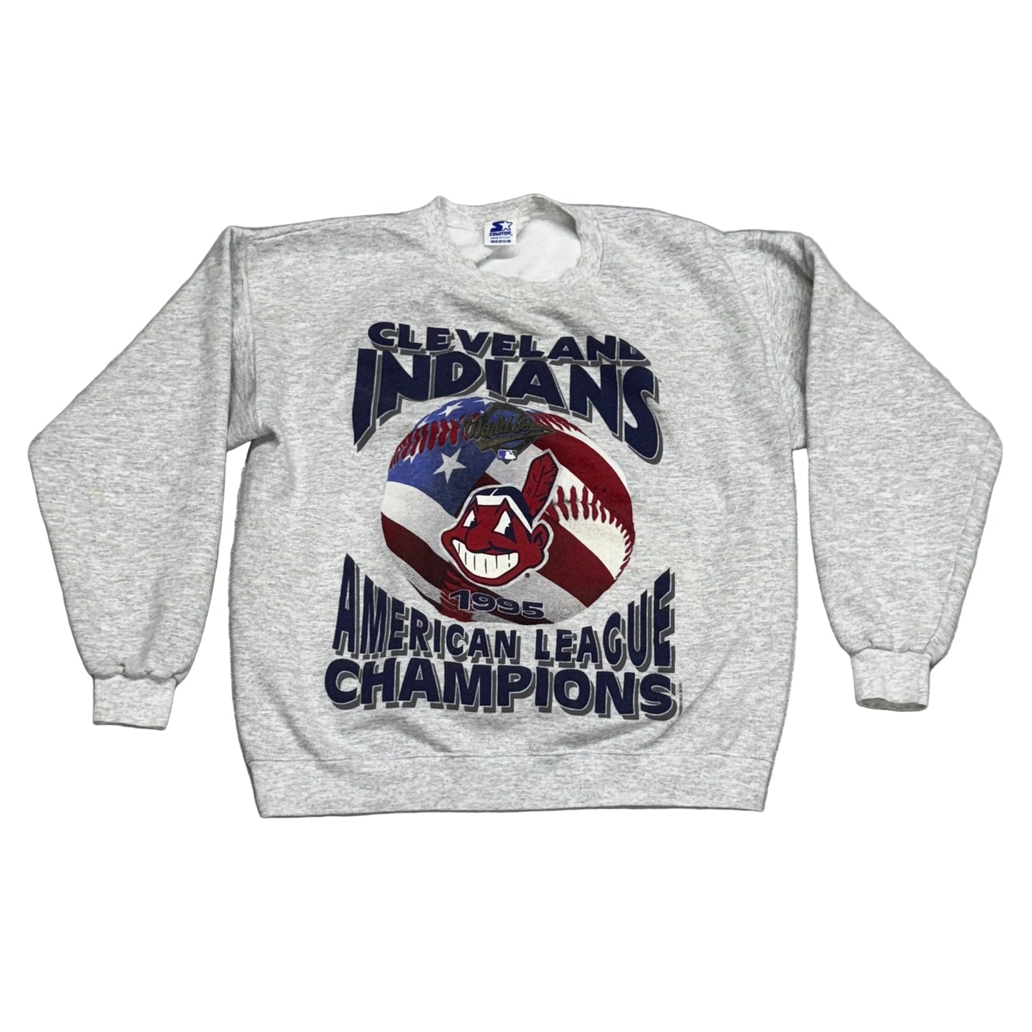 Cleveland Indians, 1995 Starter Sweatshirt, Size: Medium