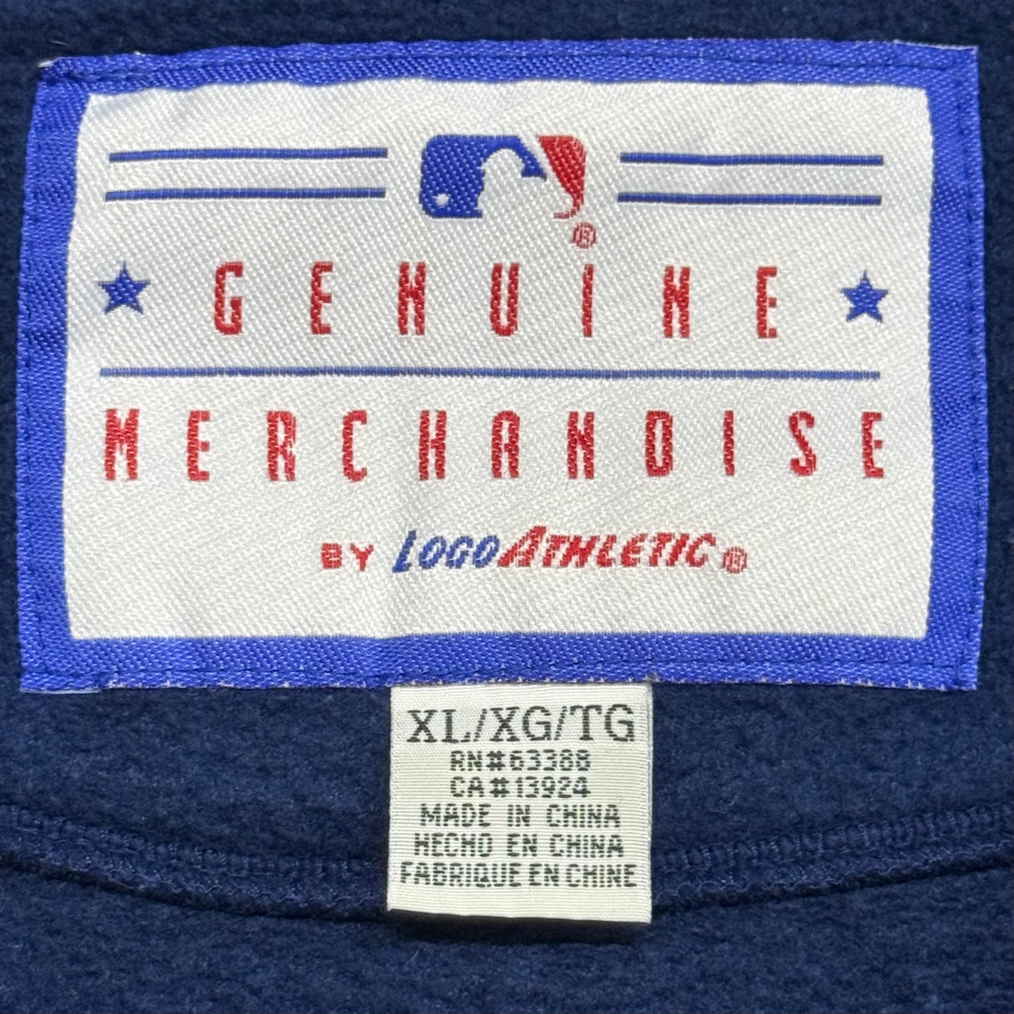 Cleveland Indians, Vintage 1997 Logo Athletic 1/4 Zip Fleece, Size: XL