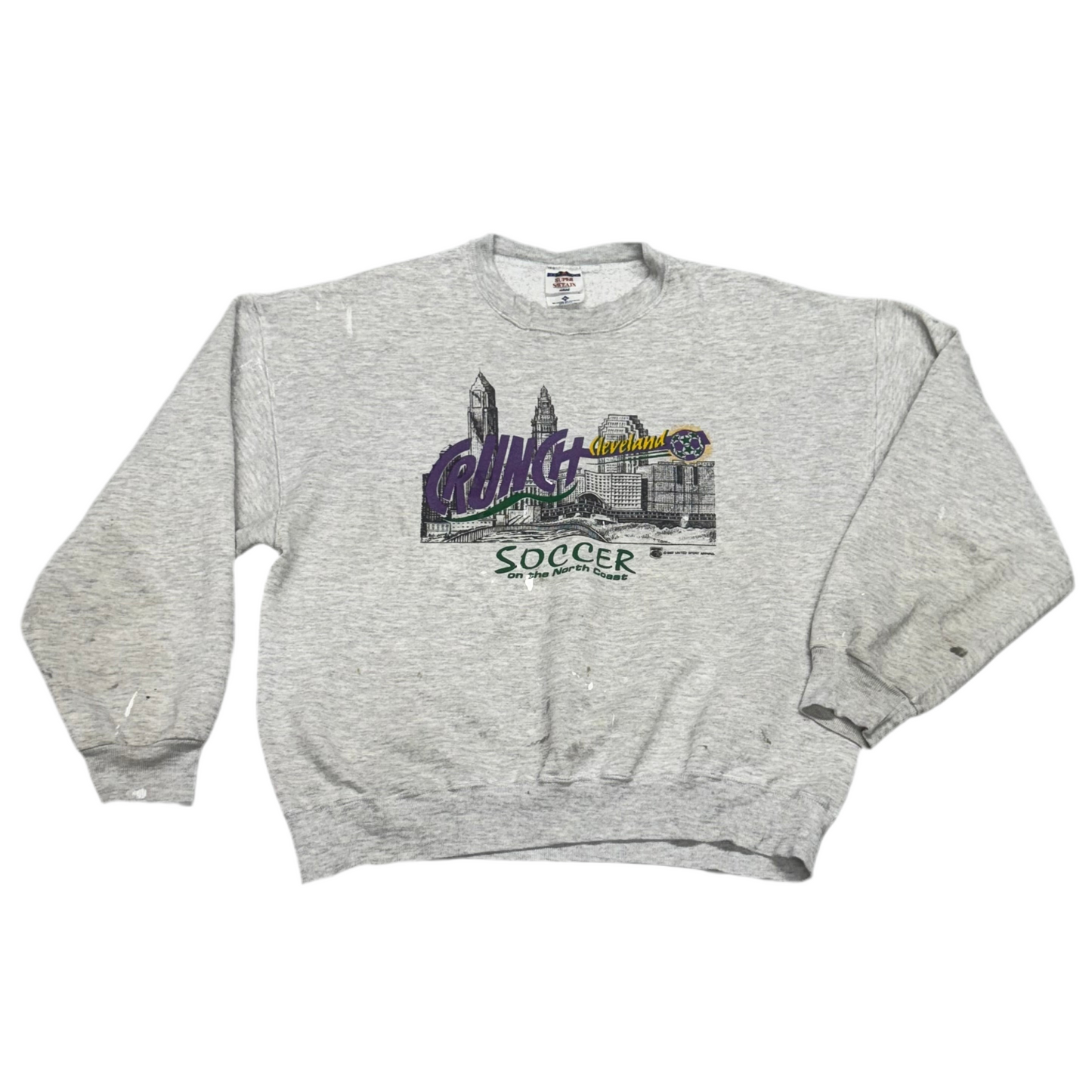 Cleveland Crunch, Vintage 1990s Crewneck Sweatshirt, Size: XL