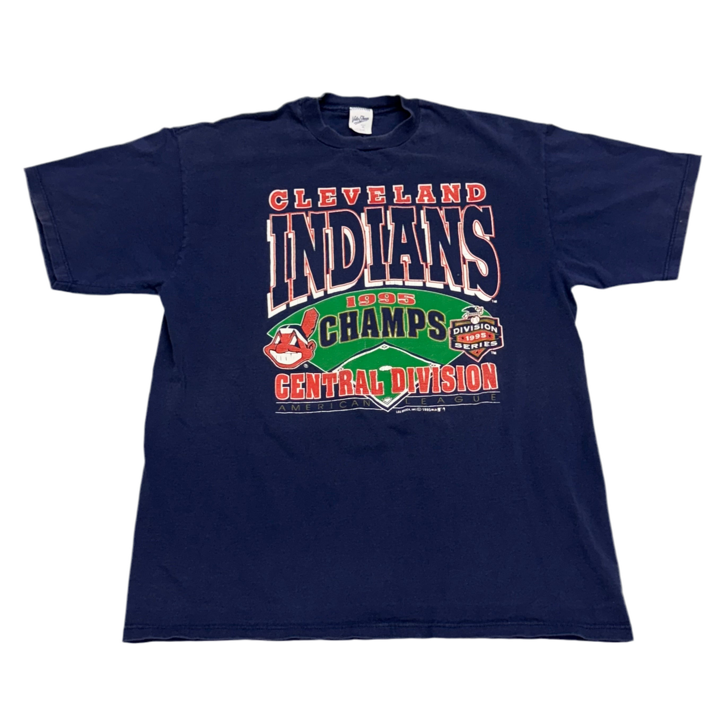 Cleveland Indians, Vintage 1995 Division Champs T-shirt, Size: XL