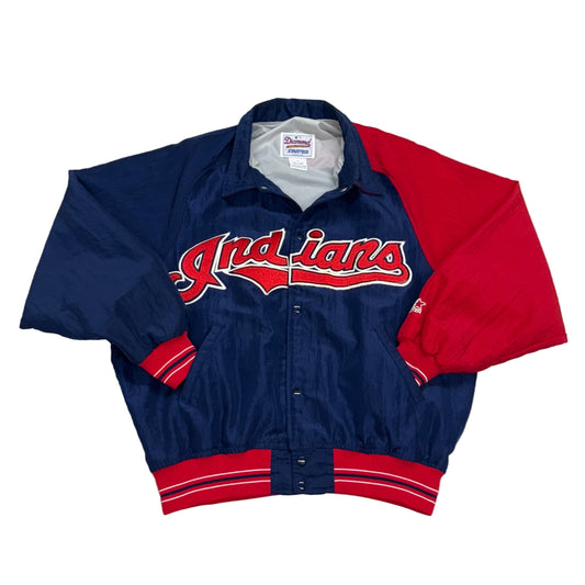 Cleveland Indians, Vintage 1990s Starter Button Down Jacket, Size: Large