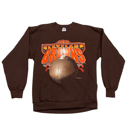 Cleveland Browns, Vintage 1994 Trench Crewneck Sweatshirt, Size: Large