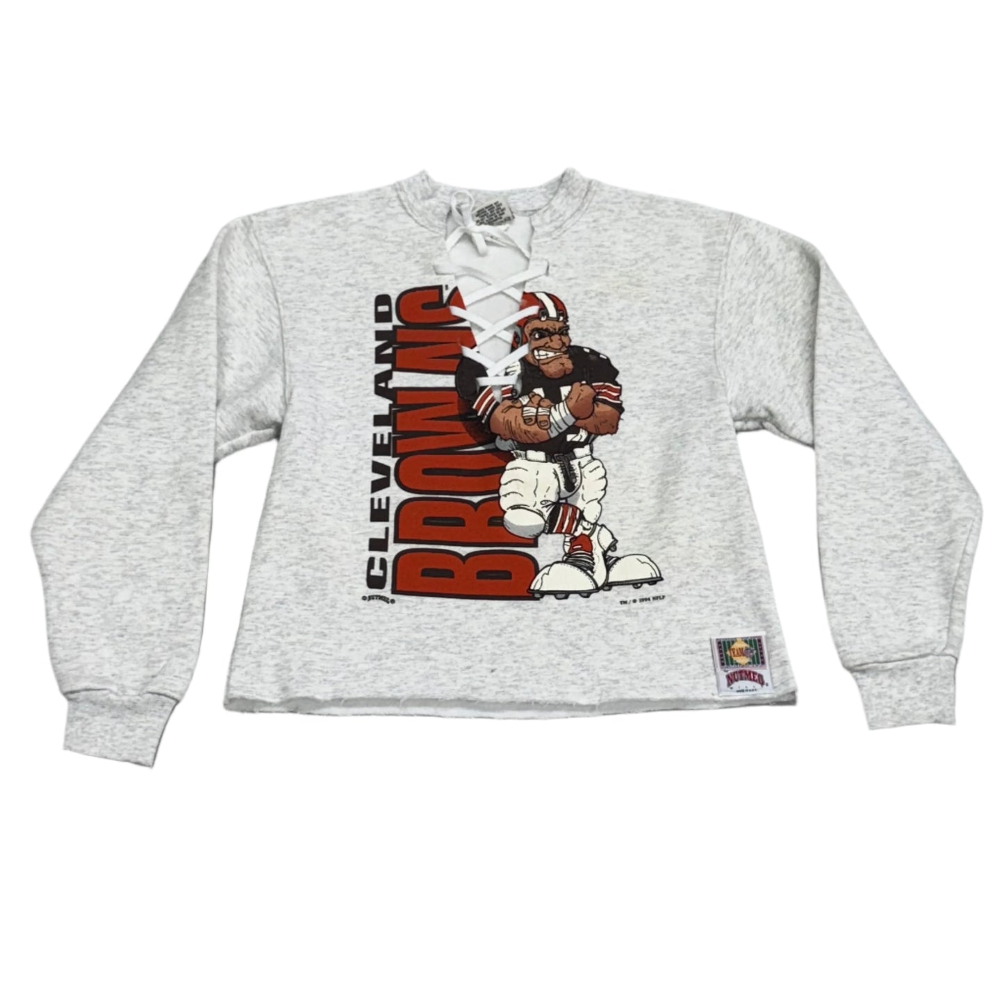 Cleveland Browns, Vintage 1994 Custom Cropped Sweatshirt, Size: Medium