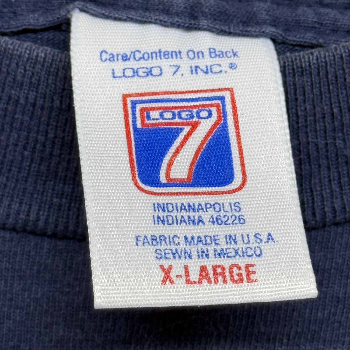 Cleveland Indians, Vintage 1990s Logo 7 T-shirt, Size: XL