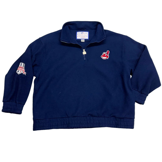 Cleveland Indians, Vintage 1997 Logo Athletic 1/4 Zip Fleece, Size: XL