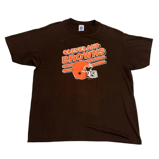 Cleveland Browns, Vintage 1990s Logo 7 T-shirt, Size: XXL