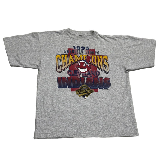 Cleveland Indians, Vintage 1995 AL Champions T-shirt, Size: XL