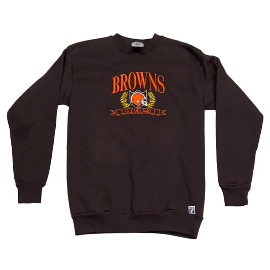 Cleveland Browns, Vintage 1990s Embroidered Crewneck Sweatshirt, Size: Medium