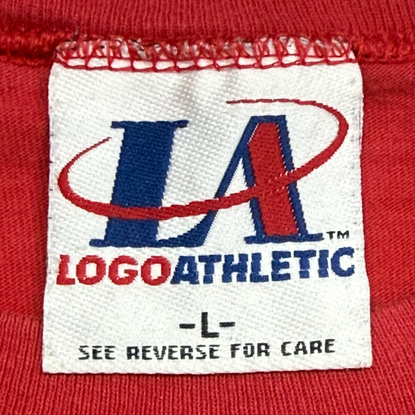 Cleveland Indians, Vintage Embroidered Logo Athletic T-shirt, Size: Large