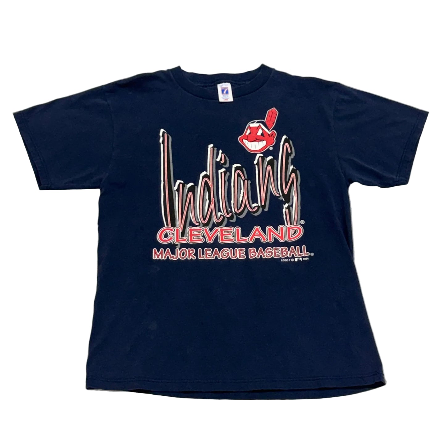 Cleveland Indians, 1994 Logo 7 T-shirt, Size Large