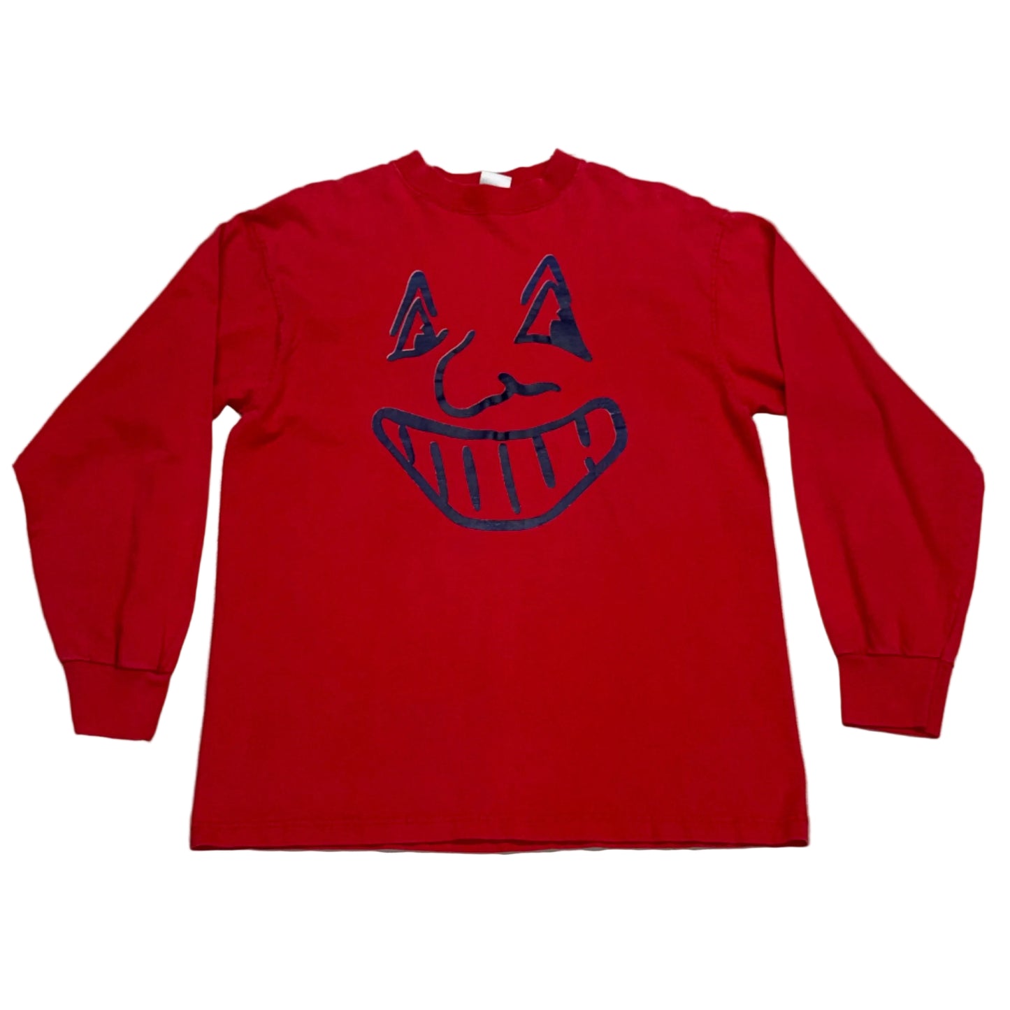 Cleveland Indians, Vintage 1990s Long Sleeve Shirt, Size: Large