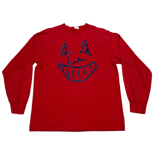 Cleveland Indians, Vintage 1990s Long Sleeve Shirt, Size: Large