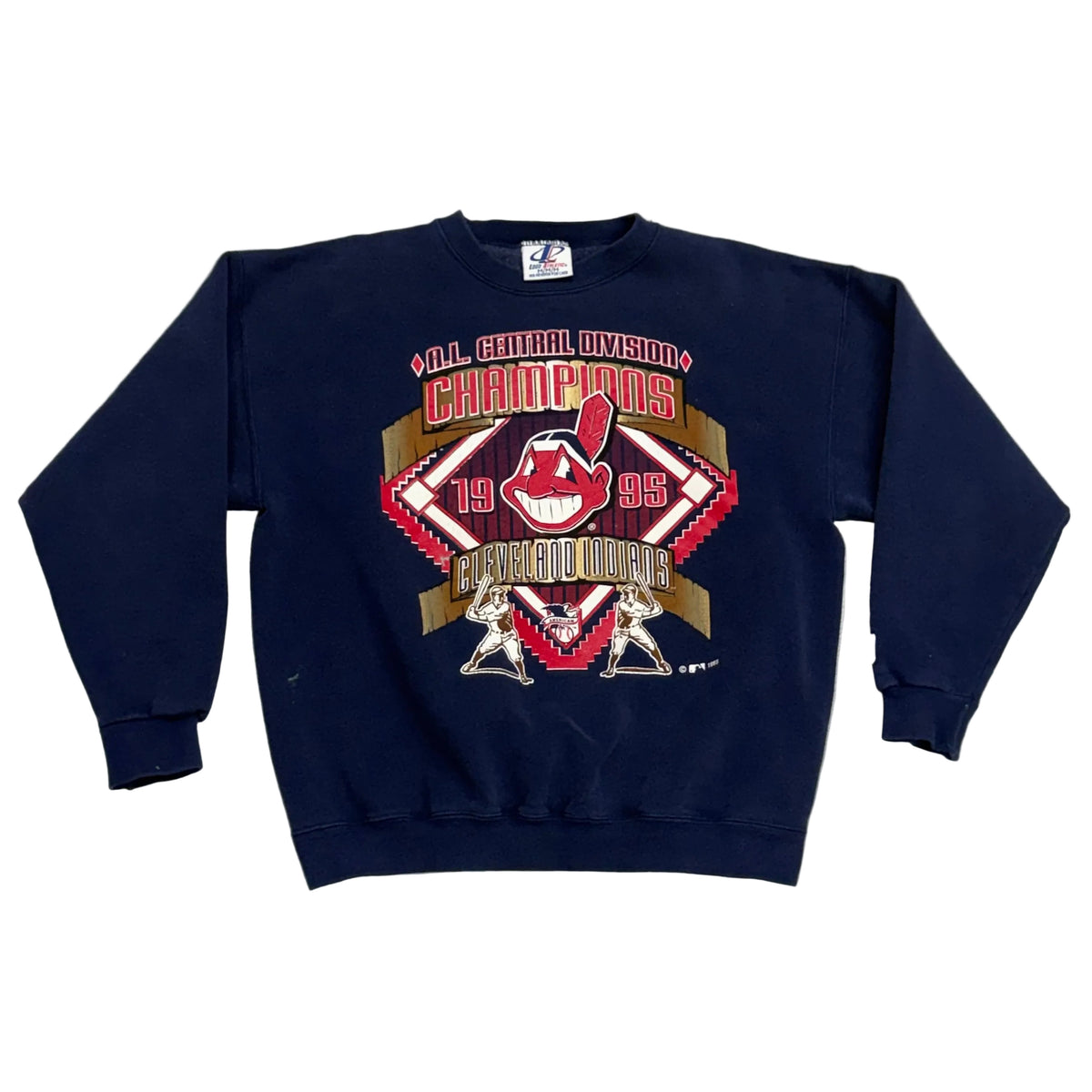 Cleveland Indians, Vintage 1995 AL Central Champions Sweatshirt, Size: Medium