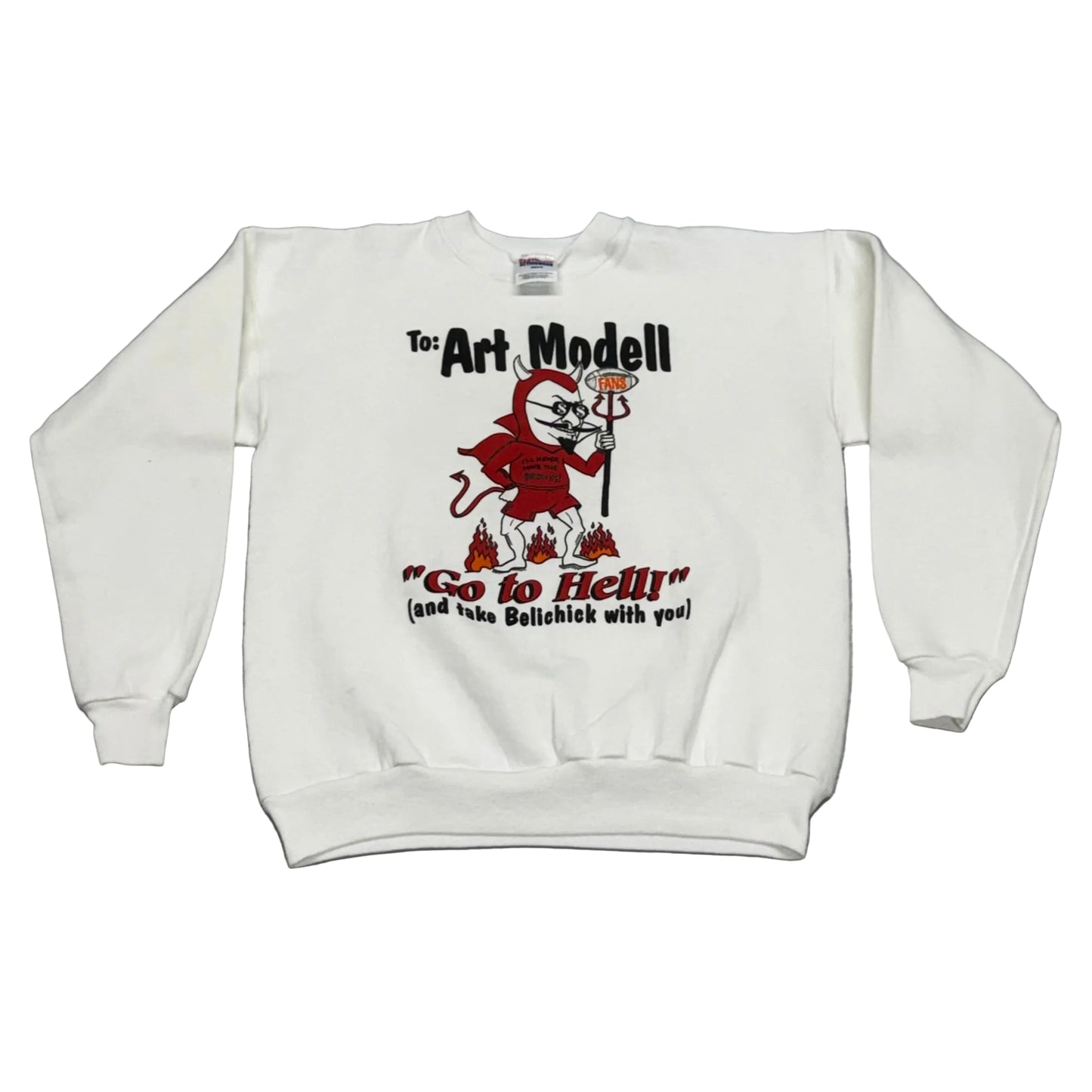 Cleveland Browns, Vintage 1990s “ Go to Hell Modell” Sweatshirt, Size: Medium