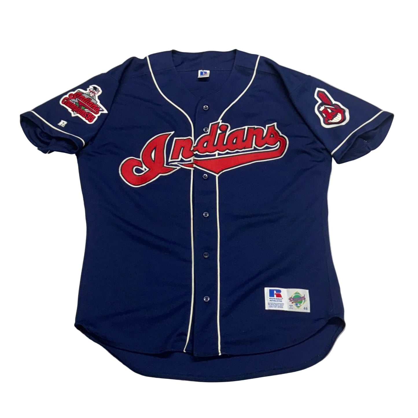 Cleveland Indians, Vintage 1990s Jim Thome Russell Athletic Jersey, Size: 48