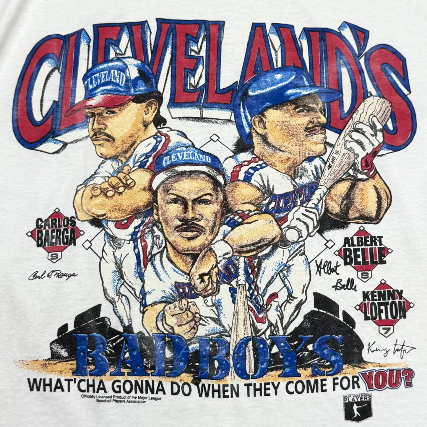 Cleveland Indians, Vintage 1990s “Bad Boys” Caricature T-shirt, Size: XL