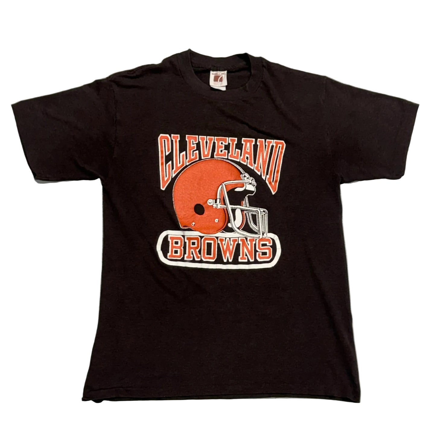 Cleveland Browns, Vintage 1980s Logo 7 T-shirt, Size: Large