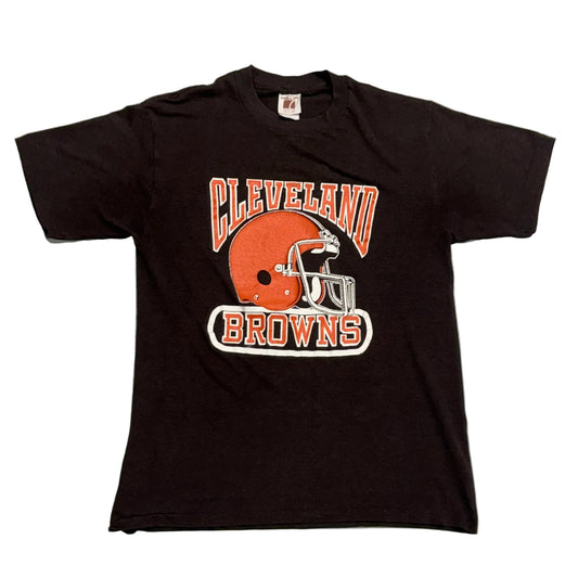 Cleveland Browns, Vintage 1980s Logo 7 T-shirt, Size: Large