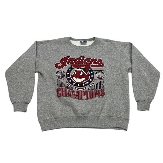 Cleveland Indians, Vintage 1990 Lee Sports Crewneck Sweatshirt, Size: XL