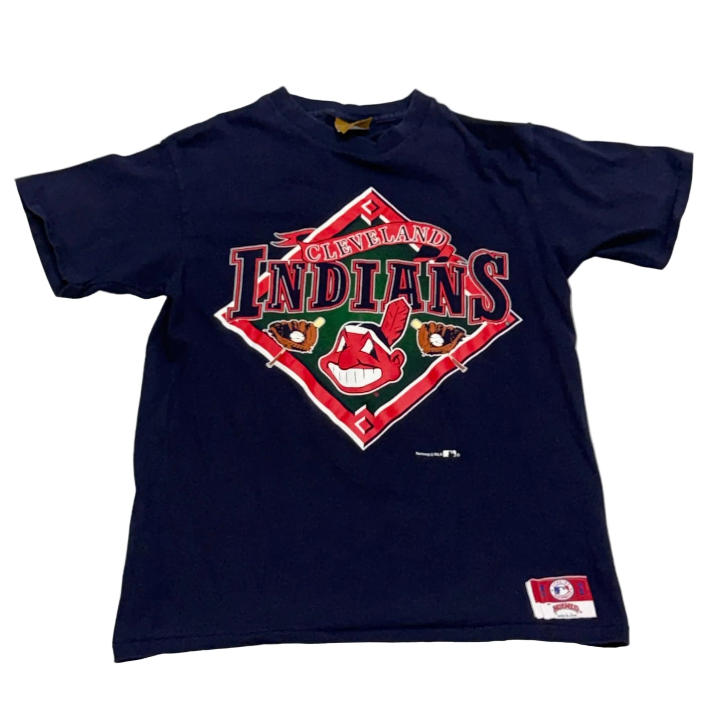 Cleveland Indians, Vintage 1990s Nutmeg T-shirt, Size: Medium