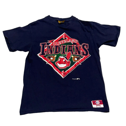 Cleveland Indians, Vintage 1990s Nutmeg T-shirt, Size: Medium