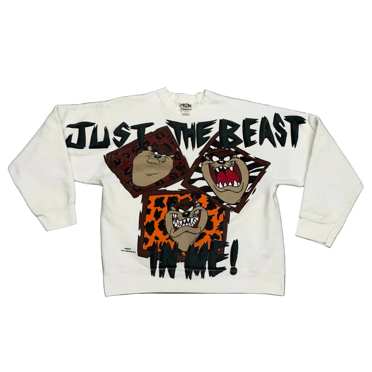 Looney Tunes Taz, 1996 Freeze Crewneck Sweatshirt, Size: Large