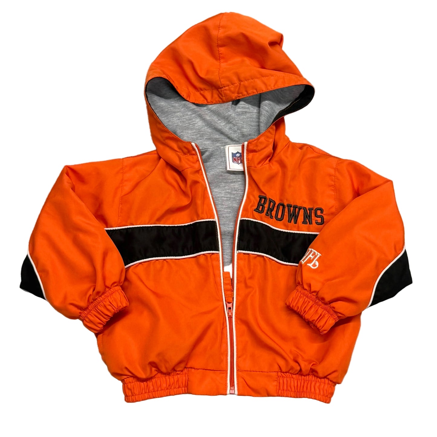 YOUTH Cleveland Browns, Vintage 2000s Windbreaker Jacket, Size: 2T
