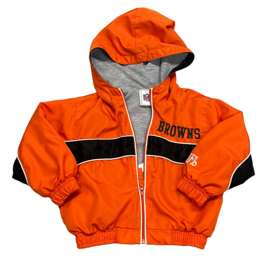 YOUTH Cleveland Browns, Vintage 2000s Windbreaker Jacket, Size: 2T