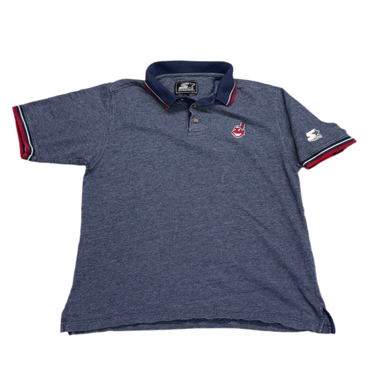 Cleveland Indians, Vintage 1990s Starter Polo, Size: Large