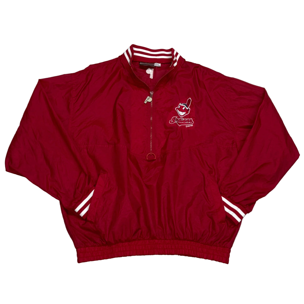 Cleveland Indians, Vintage 1998 Pro Player 1/4 Zip Windbreaker Jacket, Size: XL