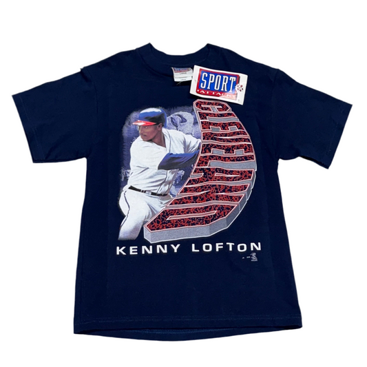 YOUTH Cleveland Indians, Vintage 2000 Kenny Lofton T-Shirt, Size: 14/16