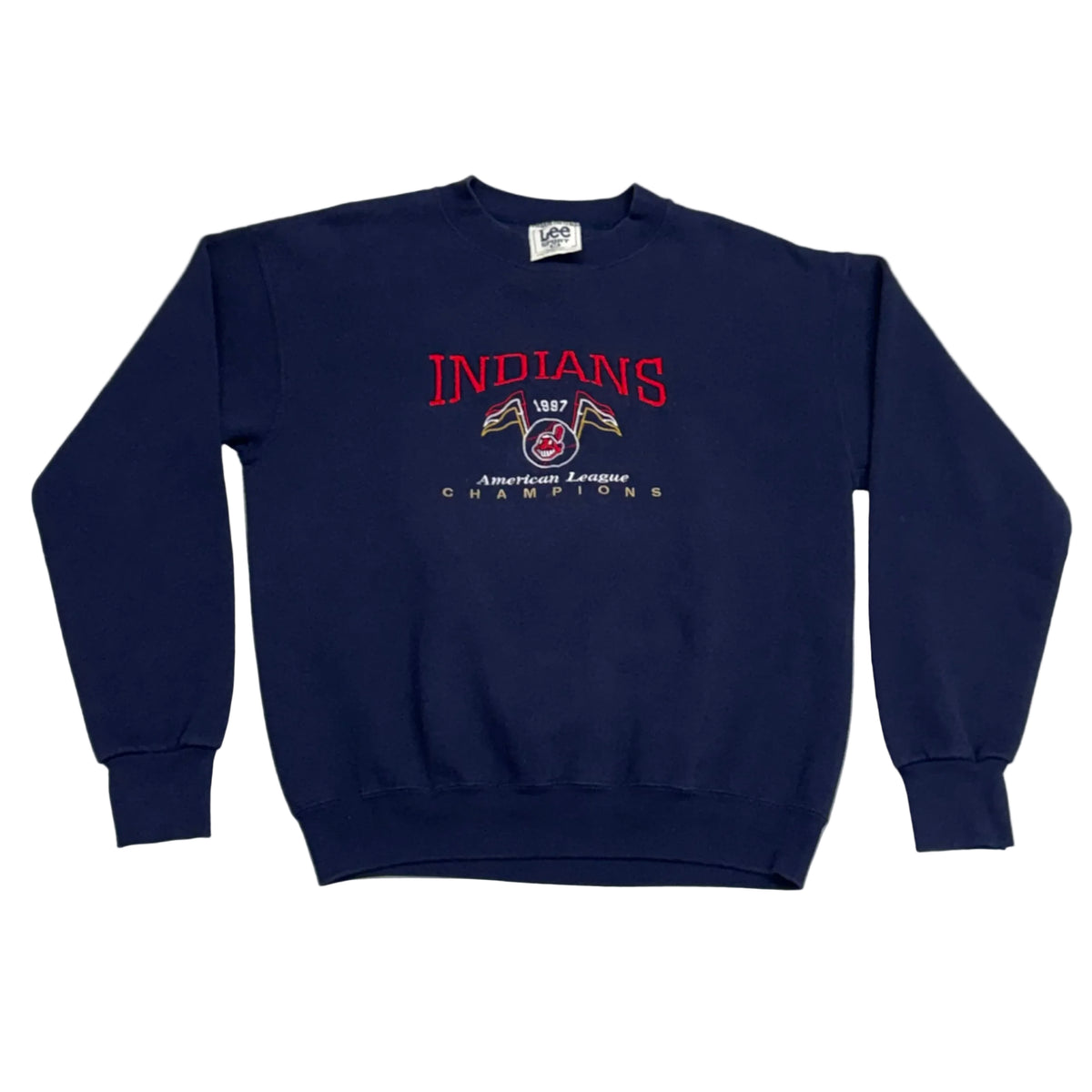 Cleveland Indians, Vintage 1997 AL Champions Embroidered Sweatshirt, Size: Medium