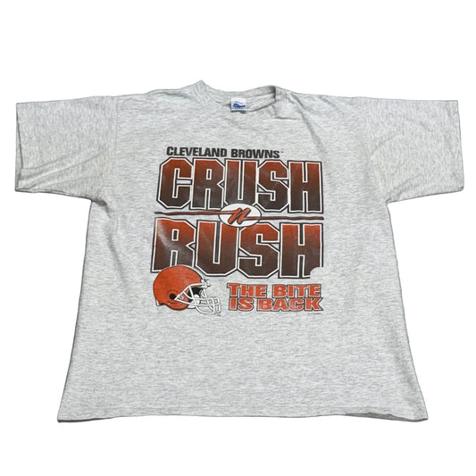 Cleveland Browns, Vintage 1990s “Crush N Rush” T-Shirt, Size: Large