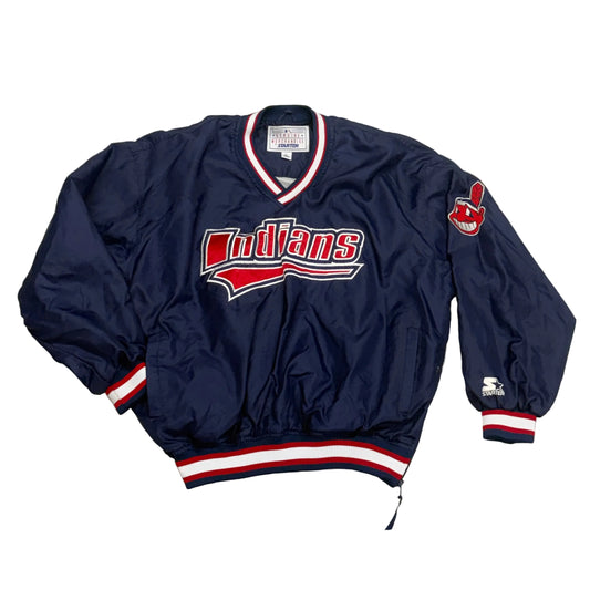 Cleveland Indians, Vintage 1990s Starter Windbreaker Jacket, Size: Large