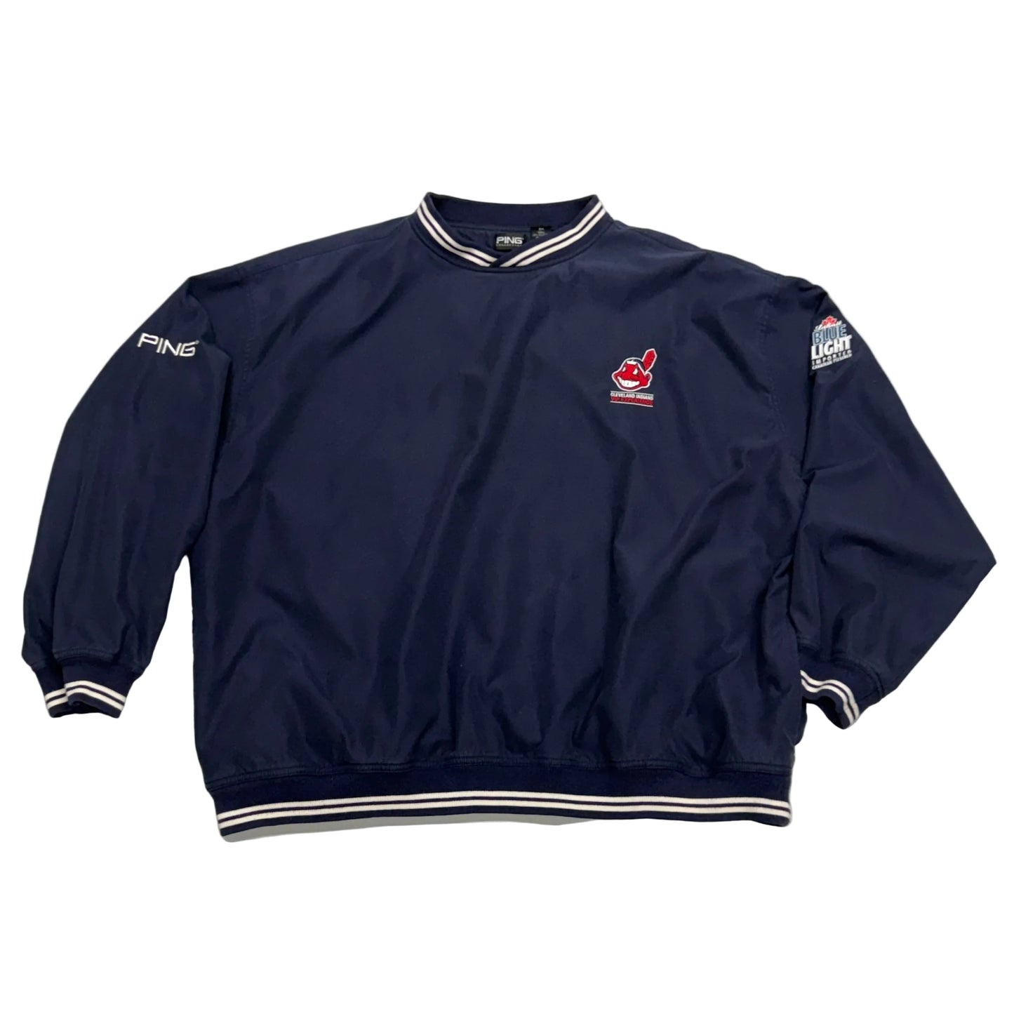 Cleveland Indians, Vintage 2000s Ping Golf Pullover Windbreaker, Size: XXL