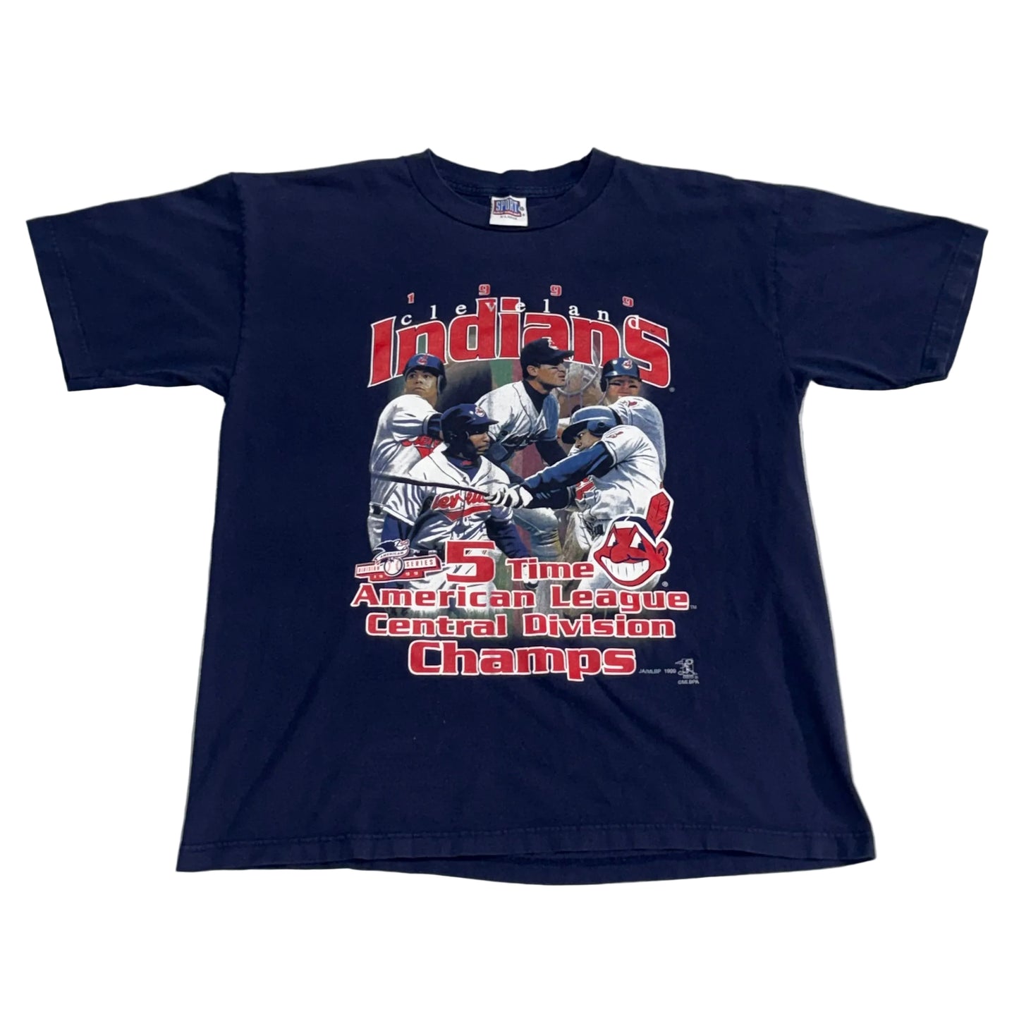 Cleveland Indians, Vintage 1999 AL Champions T-shirt, Size: XL