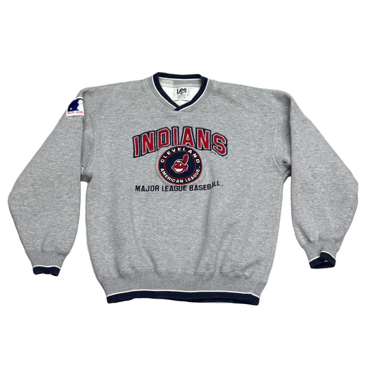 Cleveland Indians, Vintage 2000s Embroidered Lee Sports Sweatshirt, Size: Medium