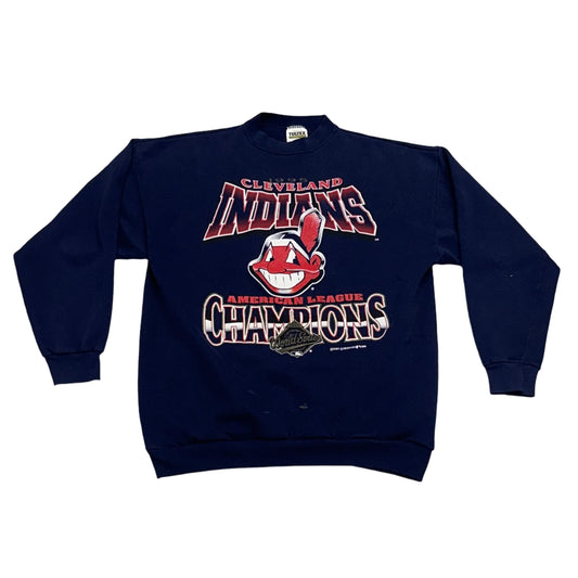 Cleveland Indians, Vintage 1995 Crewneck Sweatshirt, Size: XL