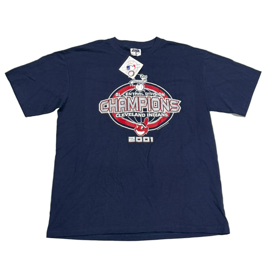 Cleveland Indians, Vintage 2001 NWT Division Champs T-shirt, Size: XL