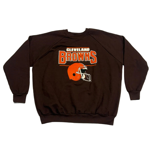 Cleveland Browns, Vintage 1980s Crewneck Sweatshirt, Size: XXXL