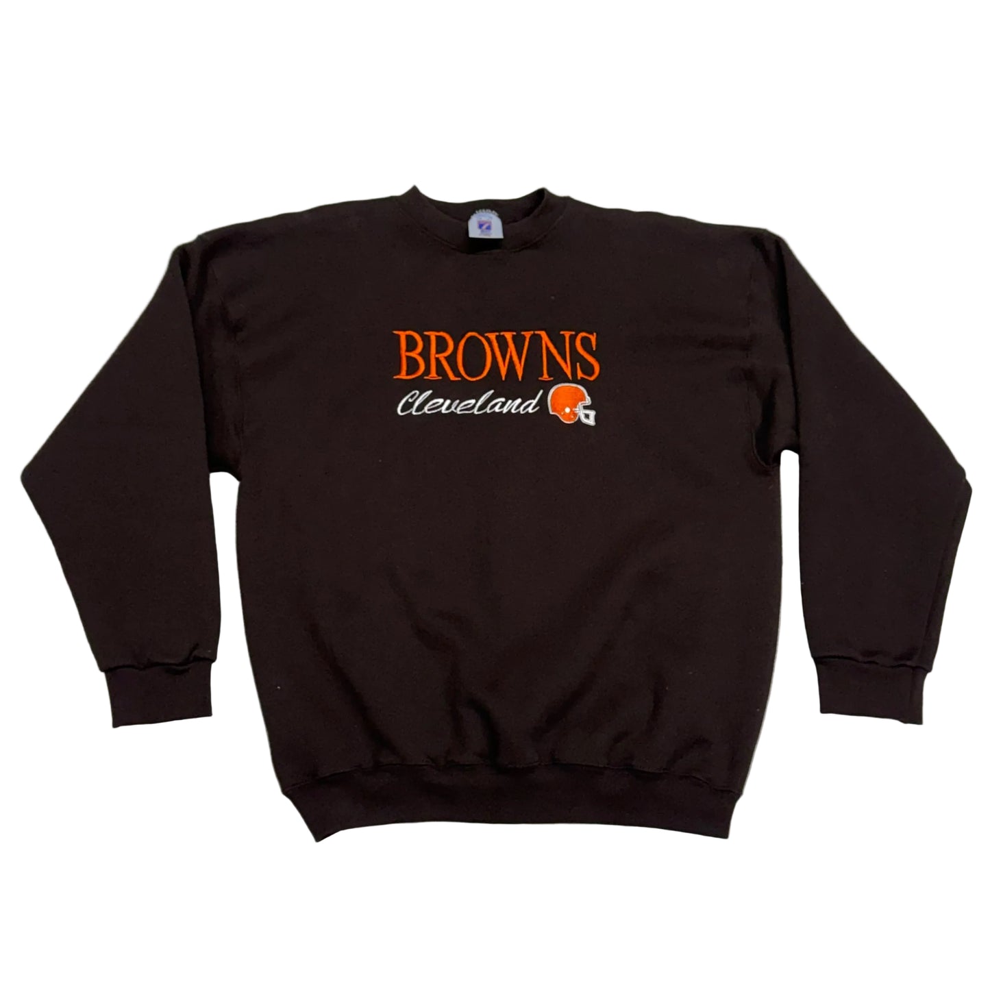 Cleveland Browns, Vintage 1990s Logo 7 Embroidered Crewneck Sweatshirt, Size: XL