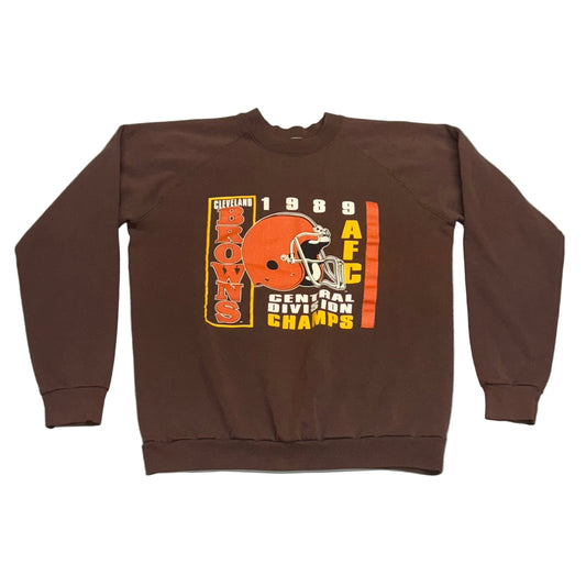 Cleveland Browns, Vintage 1989 Trench Sweatshirt, Size: Large