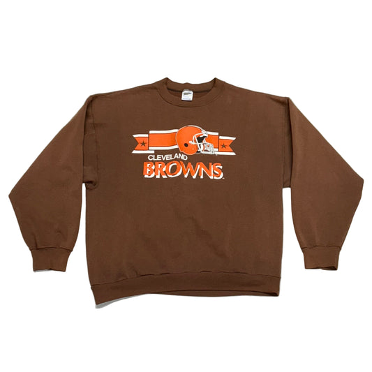 Cleveland Browns, Vintage 1990s Trench Sweatshirt, Size: XL