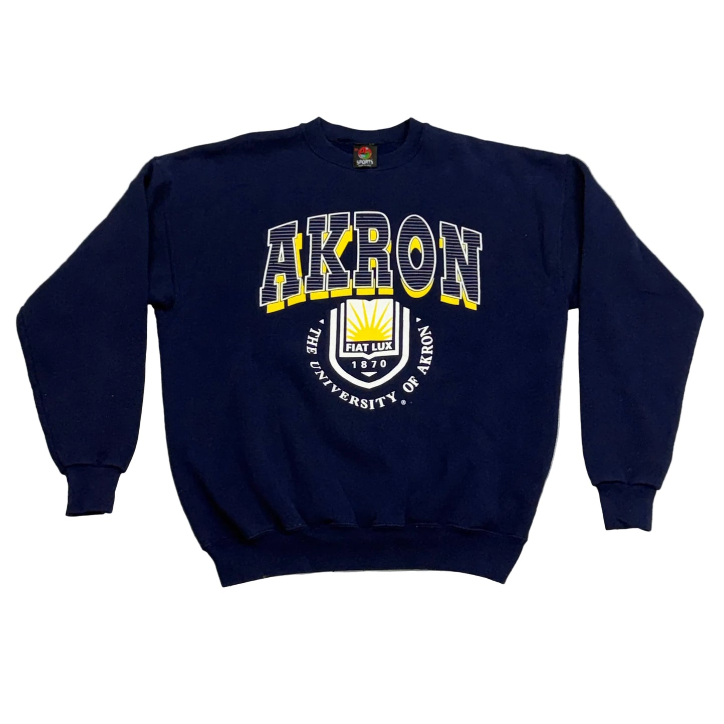 Akron University, Vintage 1990s Crewneck Sweatshirt, Size: XL