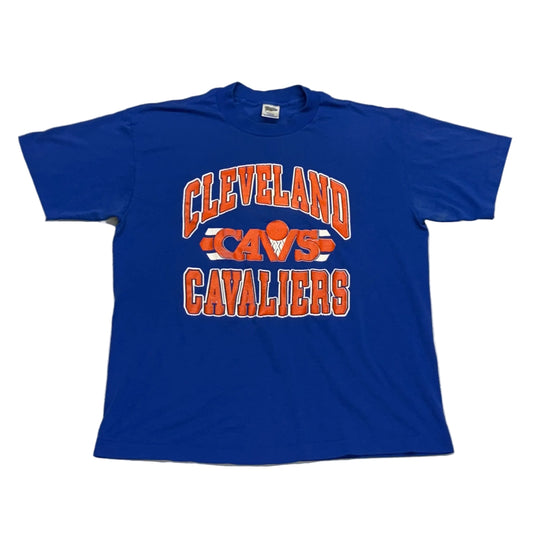 Cleveland Cavaliers, Vintage 1990s Trench T-Shirt, Size: Large